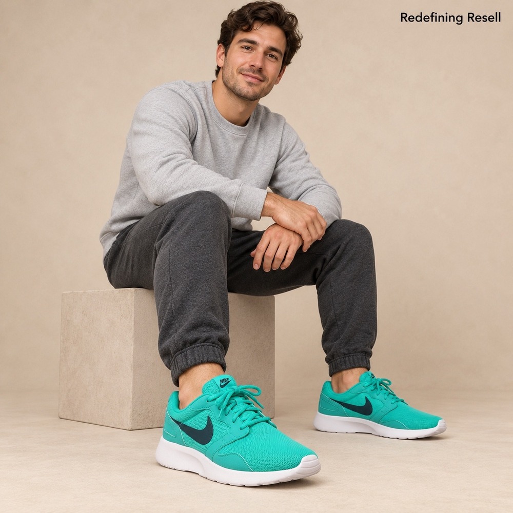 Nike Kaishi Mens Teal Green Running Shoes 654473-431 Size 11 Low Top Sneakers